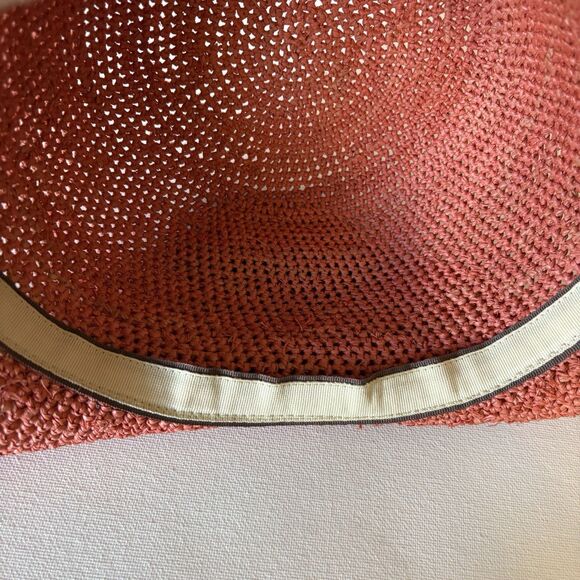Flora Bella Sun Hat Pink Natural Paper Straw Summer Beach Vacation Resort Cruise